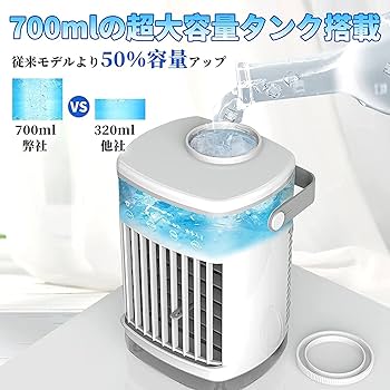 冷風機 卓上扇風機 4段階風量調節 USB 静音 700ml 家庭 卓上クーラー 楽天市場】冷風機 冷風扇 USB給電式 卓上冷風機 70度左右首振り